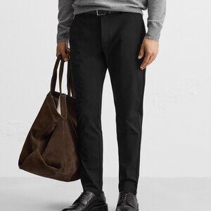 Zara Black Dress Comfort Fit Stretch Trousers Pants 31